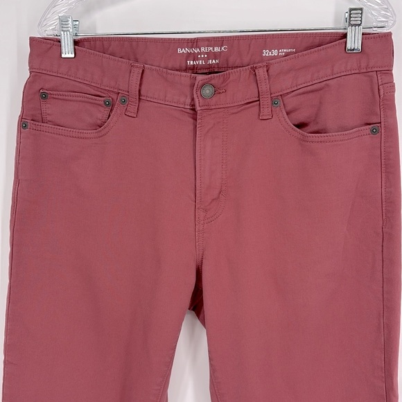 Banana Republic Factory Athletic Fit Travel Jeans Men’s Size 32x30 Velvet Rose - Picture 2 of 8
